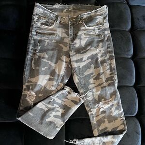 Zara Camoflauge Skinny Jeans
